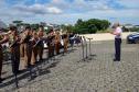 Após quase 40 anos na Reserva Remunerada, subtenente da PM recebe homenagem da Banda de Música em Curitiba