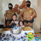 Policiais militares do Noroeste fazem surpresa de aniversário para fã da PM em Cianorte (PR)