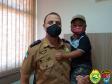Menino de três anos fã da PM visita sede do batalhão de Pato Branco, no Sudoeste do Paraná