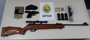 Denúncia leva policiais militares do BPGd a apreender duas armas em Piraquara, na RMC