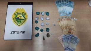 PM prende homem e apreende 14 buchas de maconha e R$ 770,00 em dinheiro no Sudeste do estado
