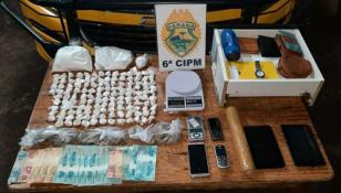 PM prende duas pessoas e apreende 1,9 quilo de cocaína no Norte do estado