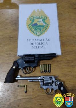 PM encaminha dupla e apreende duas armas de fogo em Cândido Abreu (PR)