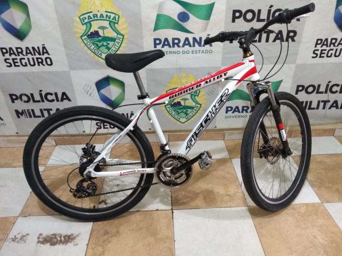 PM recupera bicicleta furtada e localiza entorpecentes em Paranavaí, no Noroeste do estado