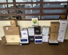 BPFron apreende contrabando de cigarros e vinhos no Oeste do estado