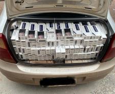 BPRv apreende mais de sete mil maços de cigarros contrabandeados e recupera veículo em Iporã; dois homens são presos