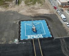 Nova base do BPMOA é instalada no litoral para atuação conjunta com a saúde em resgates e remoções aeromédicas no Verão Maior 