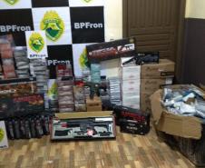 BPFron apreende diversos produtos contrabandeados no Oeste do estado; prejuízo aos contrabandistas é de mais de R$ 1,5 milhão