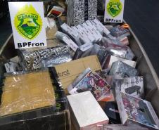 BPFron apreende diversos produtos contrabandeados no Oeste do estado; prejuízo aos contrabandistas é de mais de R$ 1,5 milhão