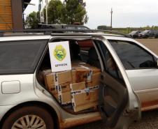 BPFron prende homem e apreende carro carregado com produtos contrabandeados no Oeste do estado