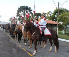 Regimento de Polícia Montada da PM celebra passagem de comando durante solenidade militar em Curitiba