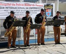 BPTran e Banda de Música fazem homenagem aos profissionais do HPM pela campanha Maio Amarelo