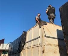 Carreta com seis toneladas de maconha é apreendida pela PM em Maringá