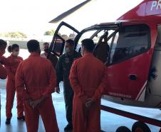 Operadores do BPMOA fazem treinamento com aeronave para Grupamento Aéreo do Corpo de Bombeiros do Distrito Federal
