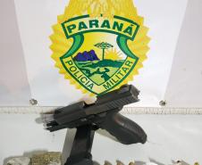 Em Maringá, PM apreende pistola e cumpre mandado de prisão no fim de semana