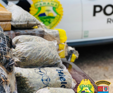 Policiamento em rodovias estaduais do Noroeste do estado resulta em mais de 325 quilos de drogas apreendidas no final de semana