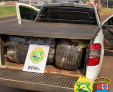 Mais de 150 quilos de maconha são apreendidos pelo BPRv no Oeste e Noroeste do estado
