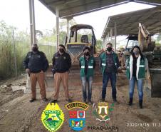 Desmatamento em área de preservação ambiental em Piraquara, na RMC, é flagrado pela PM e por agentes da prefeitura