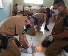 Policiais militares do Noroeste do estado participam de instrução de Atendimento Pré Hospitalar
