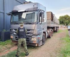 Caminhões roubado e com adulteração são apreendidos pelo BPFron em Umuarama (PR)