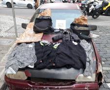 ROCAM encaminha sete pessoas, apreende drogas e recupera roupas roubadas em Curitiba
