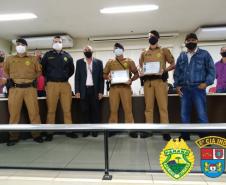 Policiais militares de Jardim Alegre (PR) recebem homenagem dos vereadores da cidade pelo desempenho no atendimento de ocorrência policial