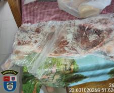 Força Verde encaminha suspeito de comercializar carne de animais silvestres em Jandaia do Sul; Quatro armas de fogo foram apreendidas na ação
