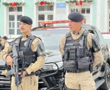 As unidades especializadas da PMPR foram mobilizadas para apoiar as forças locais e reforçar áreas estratégicas