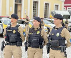 As unidades especializadas da PMPR foram mobilizadas para apoiar as forças locais e reforçar áreas estratégicas