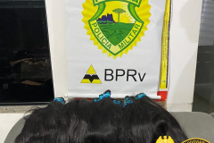 Cabelo humano é apreendido pelo BPRv durante fiscalização em Cruzeiro do Oeste (PR)