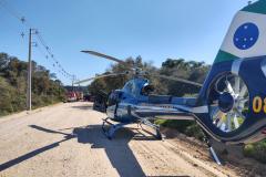 Helicóptero do BPMOA presta apoio em acidente de trânsito e encaminha vítima para o Hospital do Rocio na RMC