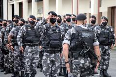 Cerca de 60 policiais do BOPE reforçam o policiamento em Curitiba e na Região Metropolitana de Curitiba (RMC)