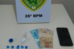 Drogas e moto furtada são apreendidos pela PM em Telêmaco Borba e Ortigueira, nos Campos Gerais