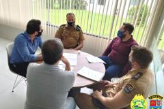 Reunião entre PM e autoridades municipais de Palmas trata sobre a construção de base para ROTAM e Radiopatrulha na cidade