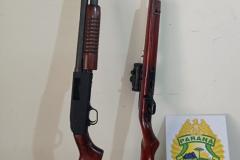Em duas ocorrências, PM apreende quatro armas de fogo em Reserva e Imbaú, nos Campos Gerais 