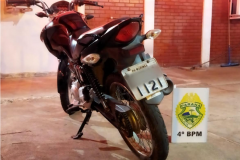 Em Maringá, PM encaminha envolvidos por furtos e receptação de moto furtada