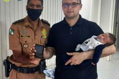 Comandante do 5º Comando Regional visita soldado que foi atropelado durante blitz de trânsito, em Clevelândia (PR)