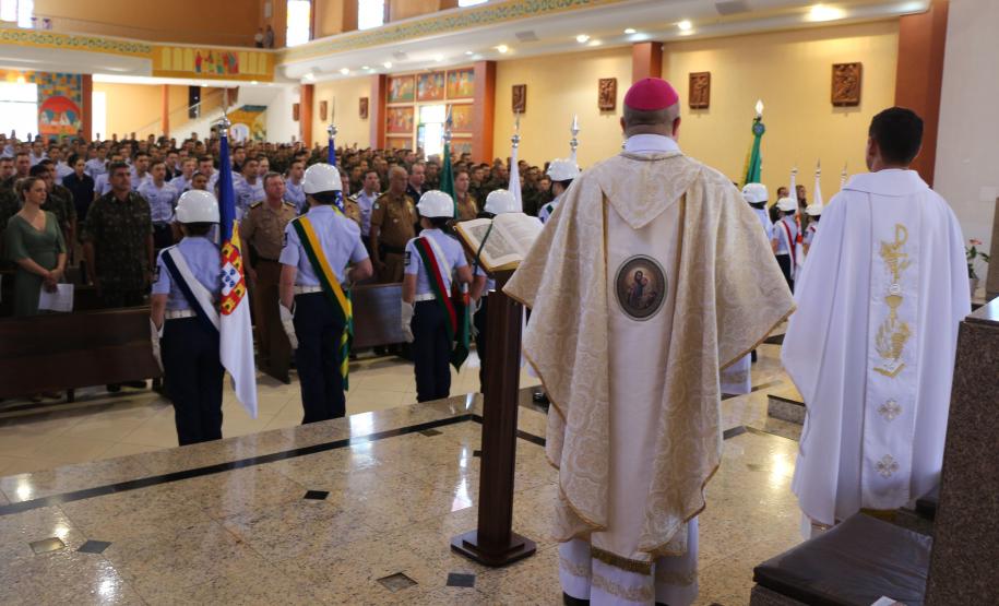Polícia Militar do Paraná participa da Santa Missa de Páscoa dos Militares no Santuário São José Operário, em Curitiba