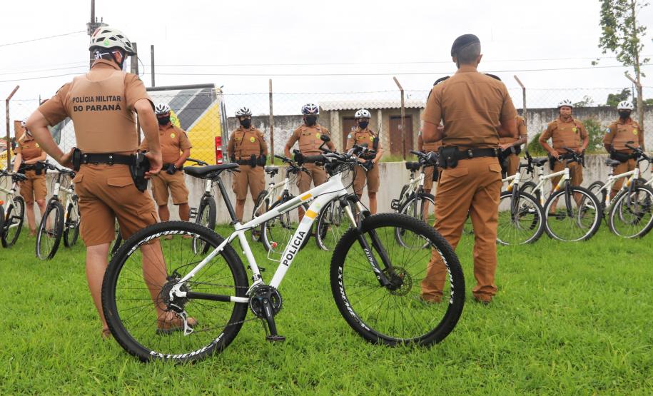 Policiais militares passam por capacitação de ciclopatrulhamento no Litoral