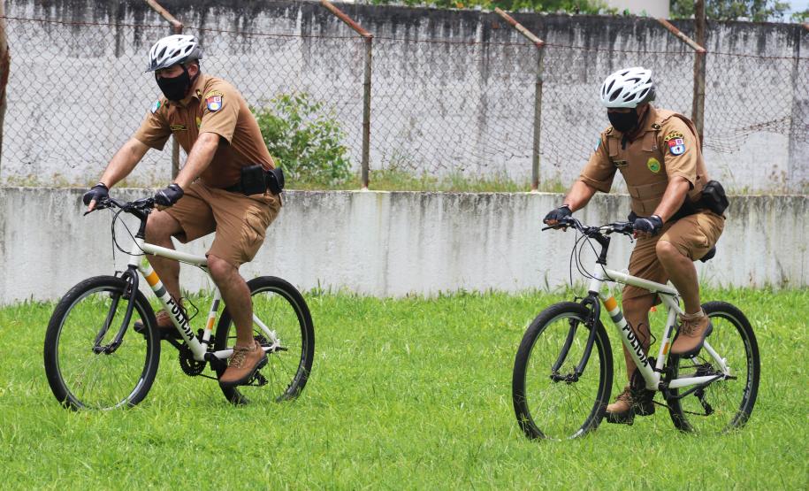 Policiais militares passam por capacitação de ciclopatrulhamento no Litoral