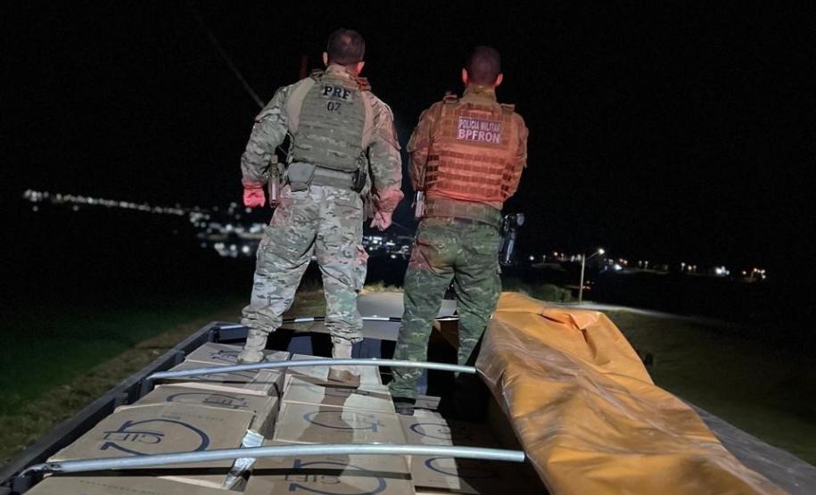 Polícia Militar do Paraná apreende 25 mil pacotes de cigarros contrabandeados na região oeste do estado