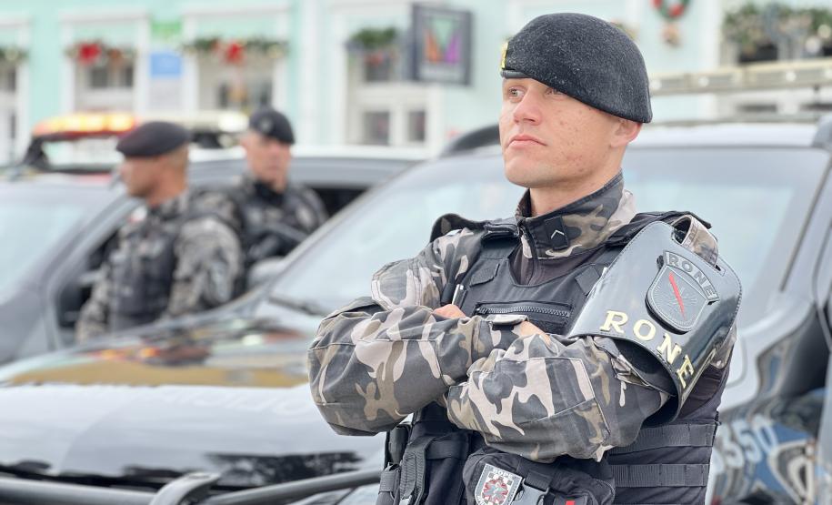 As unidades especializadas da PMPR foram mobilizadas para apoiar as forças locais e reforçar áreas estratégicas