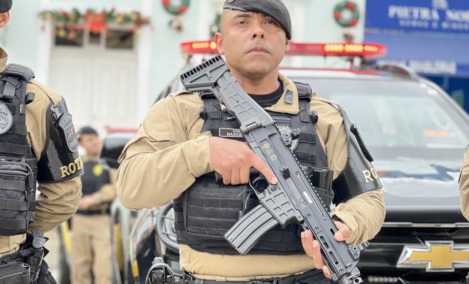 As unidades especializadas da PMPR foram mobilizadas para apoiar as forças locais e reforçar áreas estratégicas