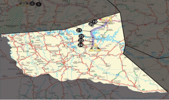 Mapa da Área de Atuação da 6ª Companhia do BPRv