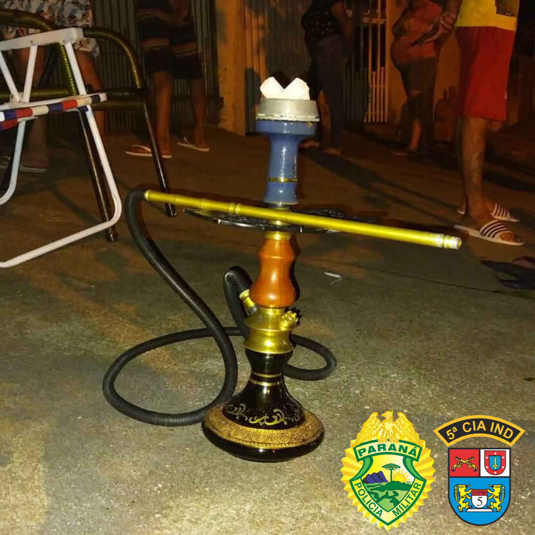 PM e Vigilância Sanitária de Cianorte (PR) fiscaliza e apreende narguilé e cigarro eletrônico