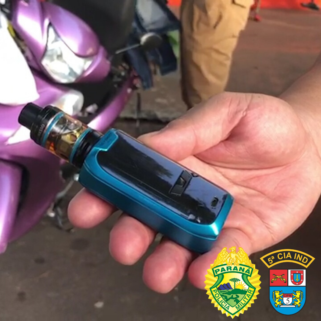 PM e Vigilância Sanitária de Cianorte (PR) fiscaliza e apreende narguilé e cigarro eletrônico