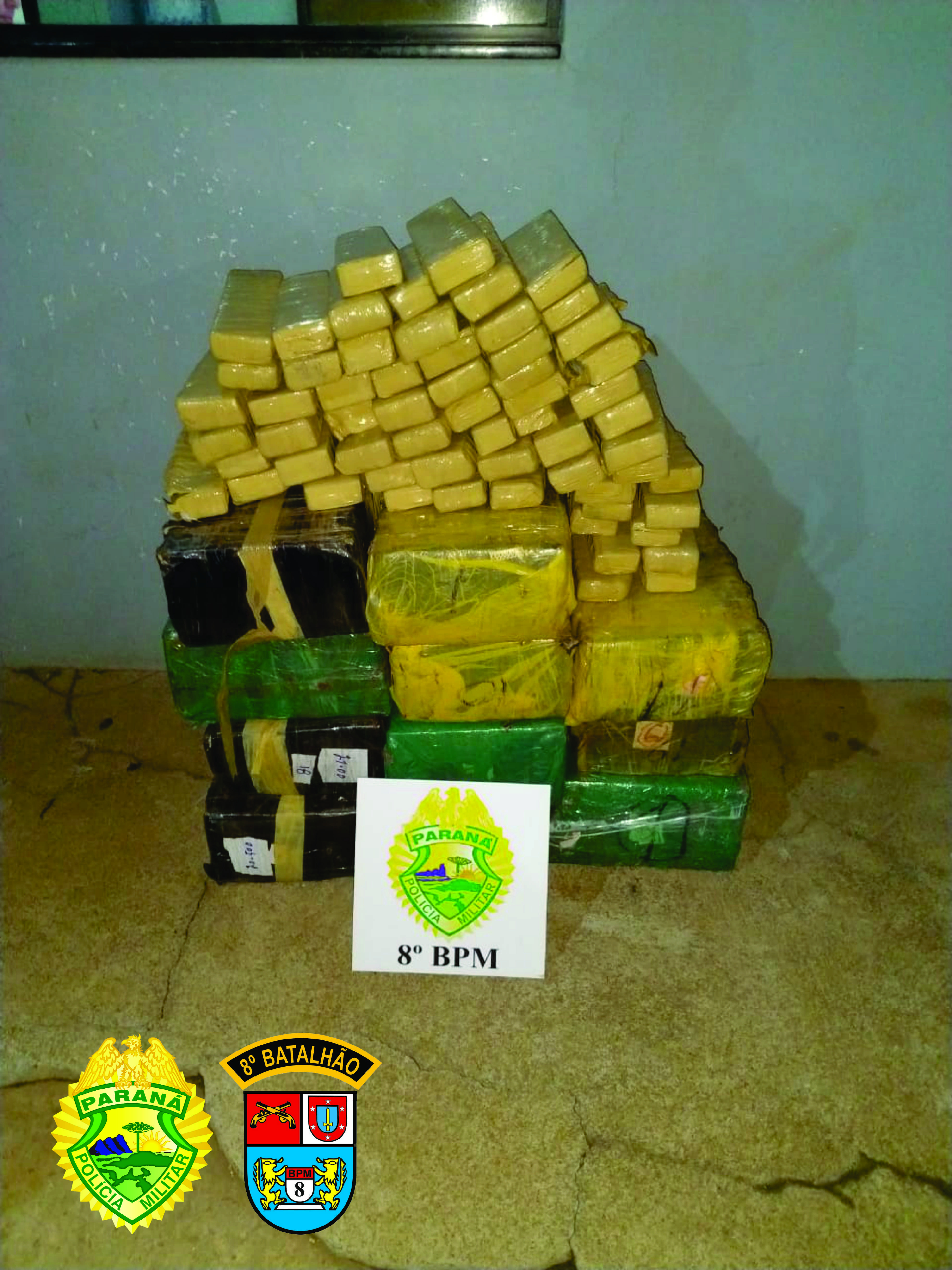 PM apreende mais de 200 quilos de maconha em São Carlos do Ivaí, no Noroeste do estado