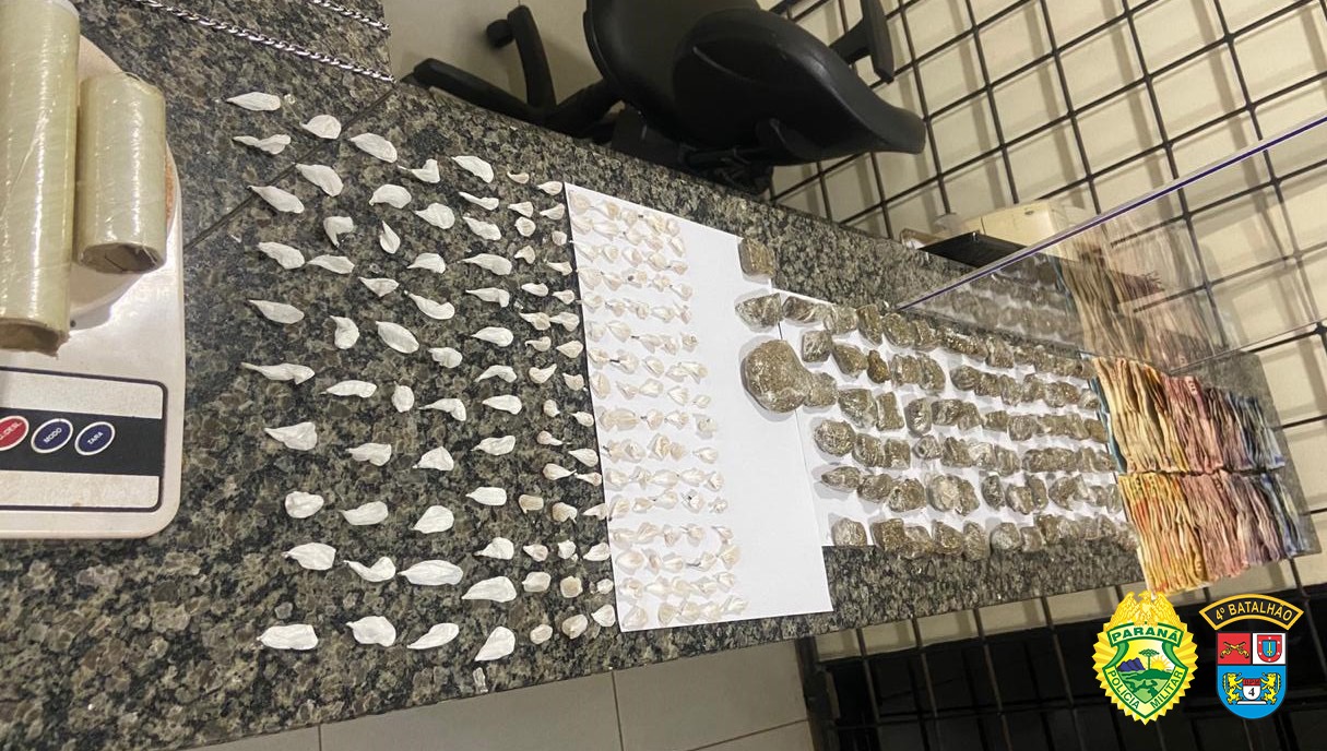 No Noroeste do estado, PM apreende mais de 2,5 mil porções e comprimidos de drogas