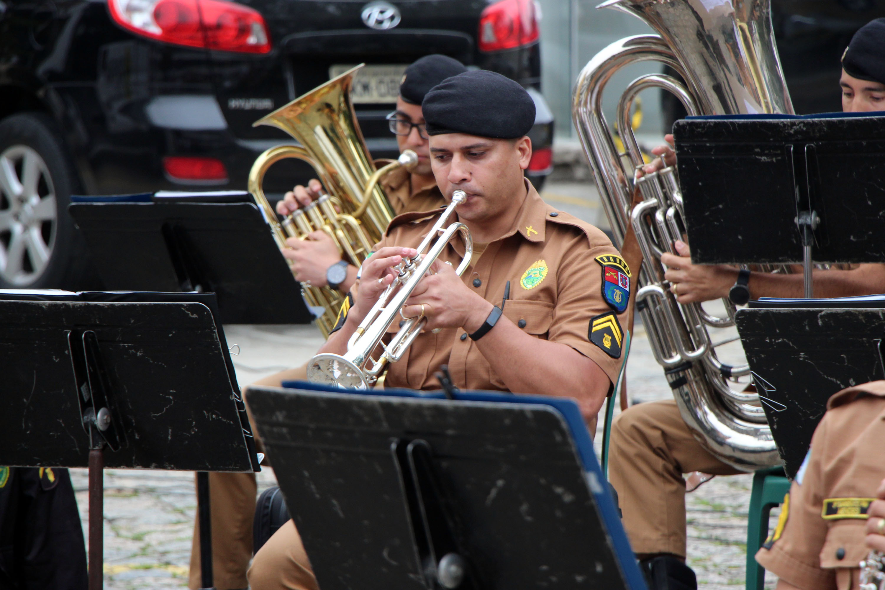 Banda de Música da PM ensaia para desfiles da Semana da Pátria