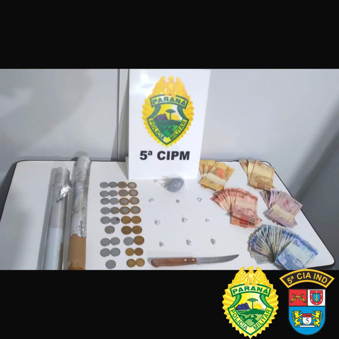 PM encaminha quatro pessoas e apreende diversas porções de drogas no Noroeste do estado